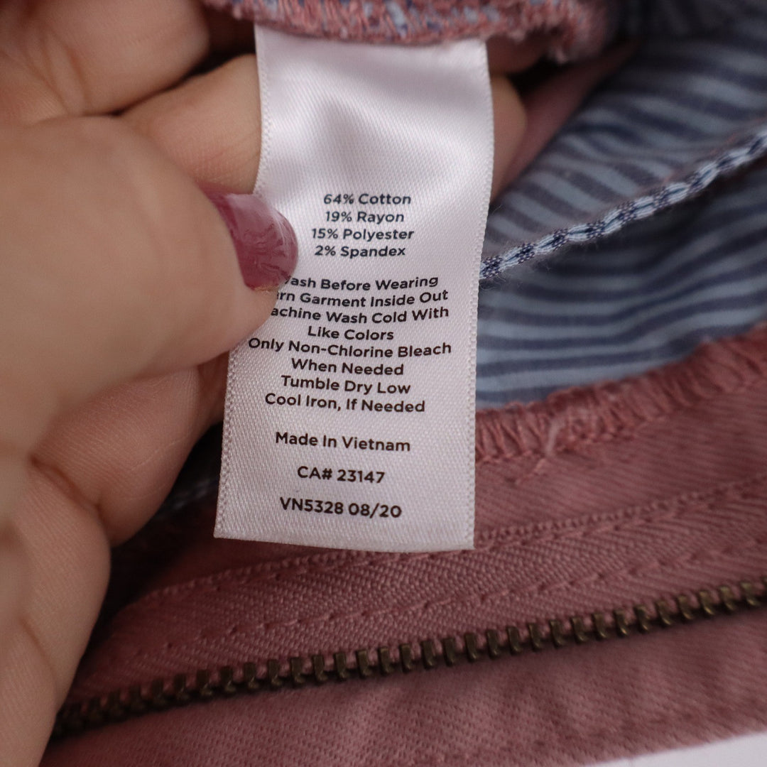 Talbots Flawless High-Waist Jegging Ankle Pants Womens 6 Pink Dusty Rose Stretch