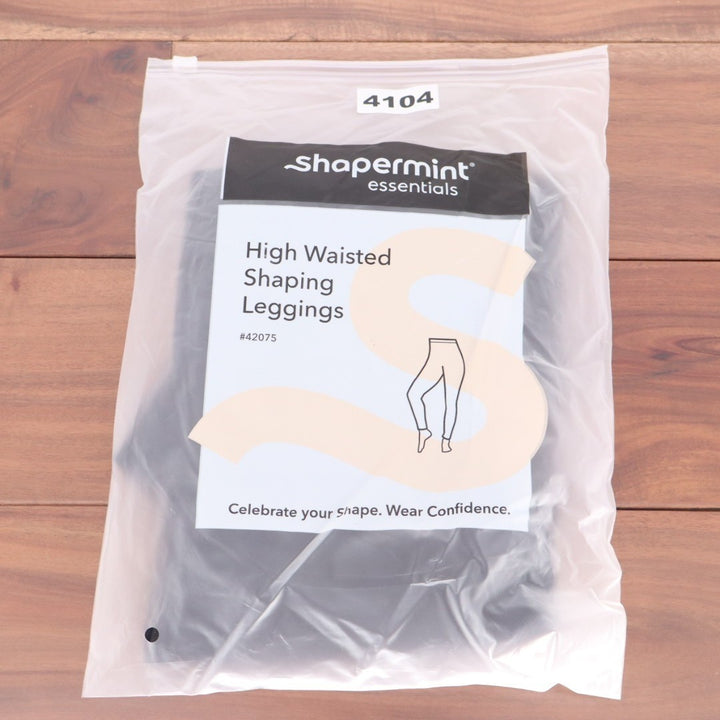 Shapermint Essentials High Waisted Shaping Leggings Womens Medium Black Opaque
