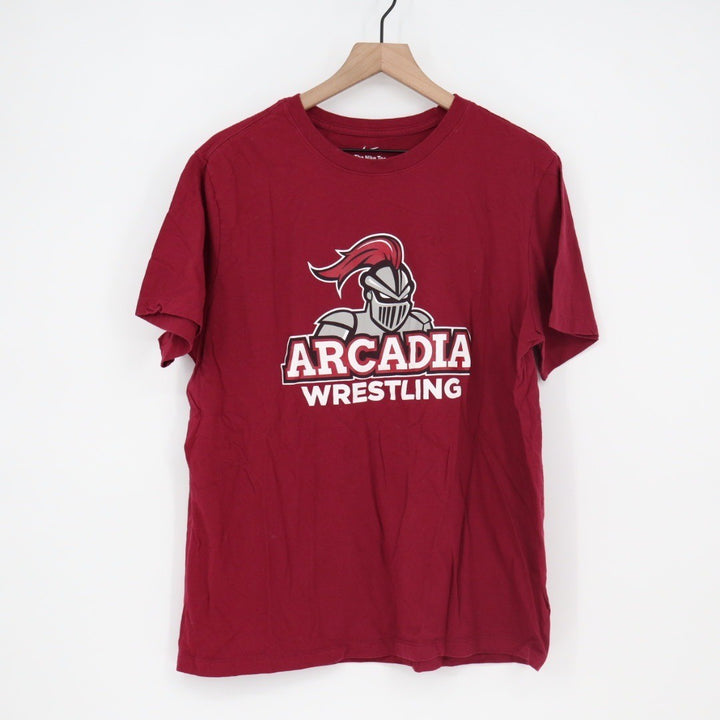 Nike The Nike Tee Arcadia Wrestling Graphic T Shirt Burgundy Size L