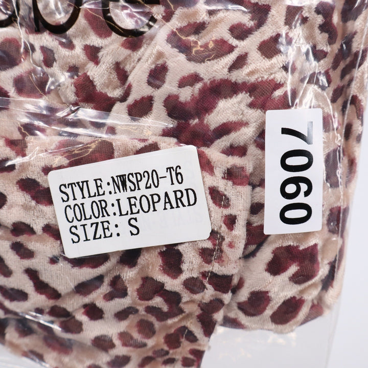 Naked Wardrobe The Statement Leopard Print Twist Front Crop Top NWSP20-T6 Small