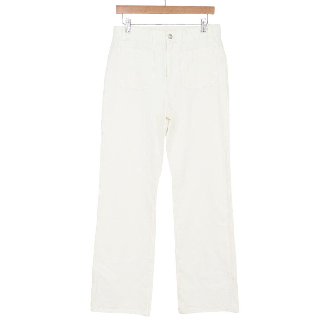 Madewell Jean Womens 28 The Cleo Straight White High Rise NW256 New
