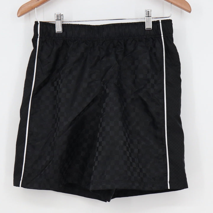 DSG Boys XL 18 Woven Soccer Shorts Pure Black Checkered Athletic NEW