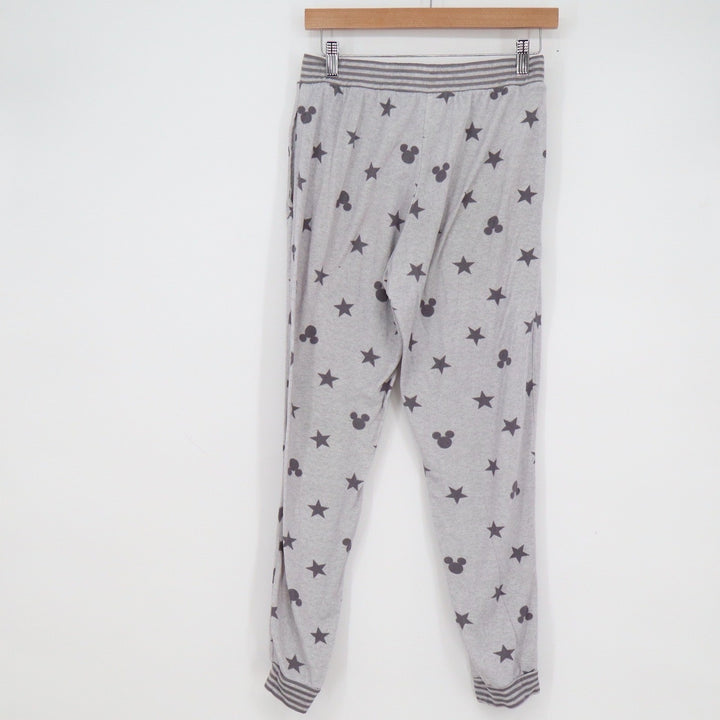 Disney Mickey Mouse Star Print Gray Pajama Jogger Pants Small