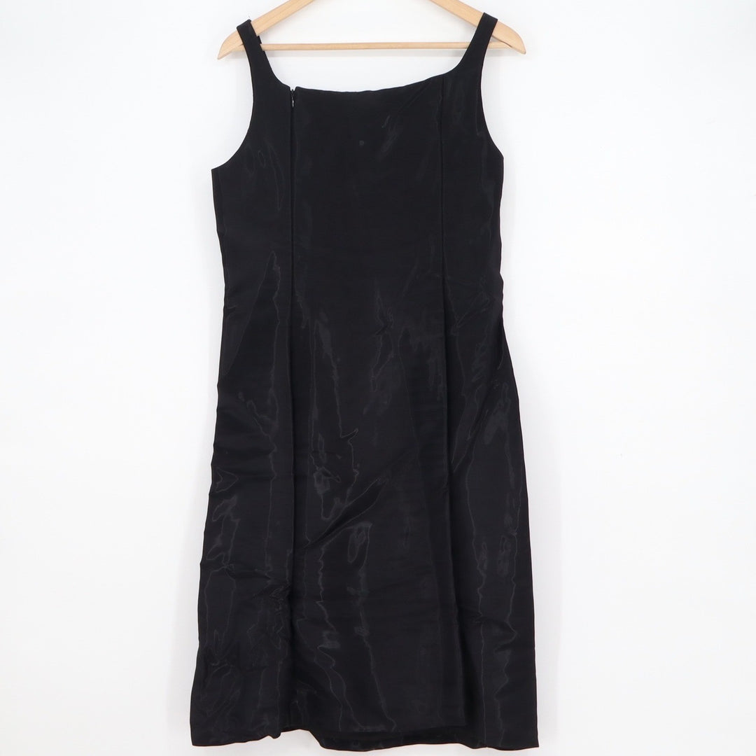 Nicole Miller Collection Vintage 90s Black Shimmer Shift Dress Size 12 USA Made
