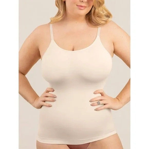 Shapermint All Day Every Day Scoop Neck Cami Womens XL Chai Stretch Shapewear