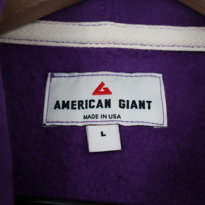American Giant Midweight Hoodie Womens Large Majesty Cotton Full Zip Pullover