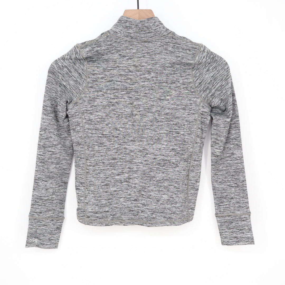 DSG Girls CWC 1/4 Zip Pullover Pure Black Spacedye Compression Top Size S 8-9