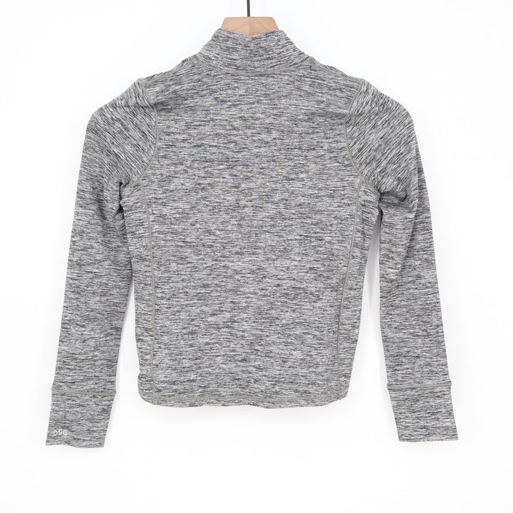 DSG Girls CWC 1/4 Zip Pullover Pure Black Spacedye Compression Top Size S 8-9