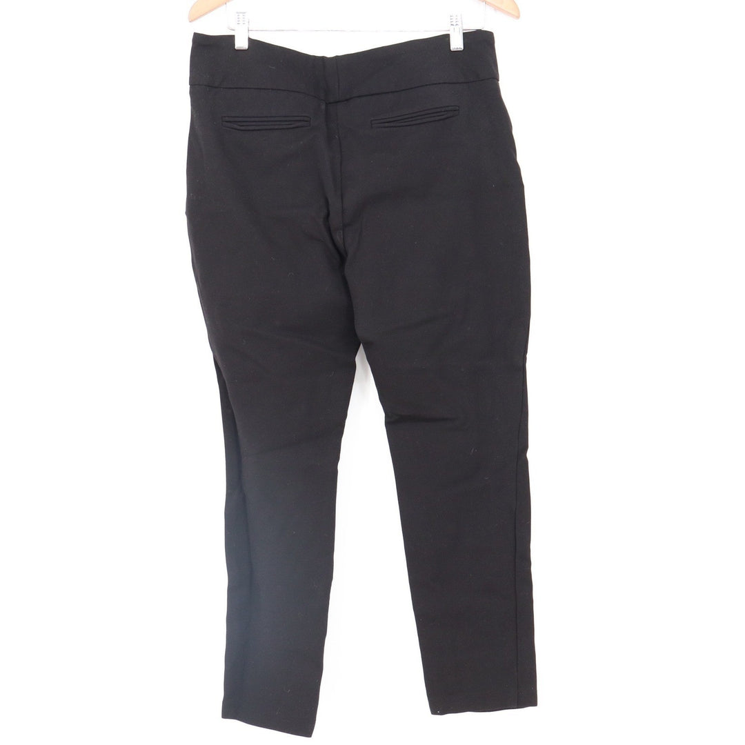 Dalia Womens Black Pull On Slim Ankle Pants Stretch Ponte Work Trousers Size L