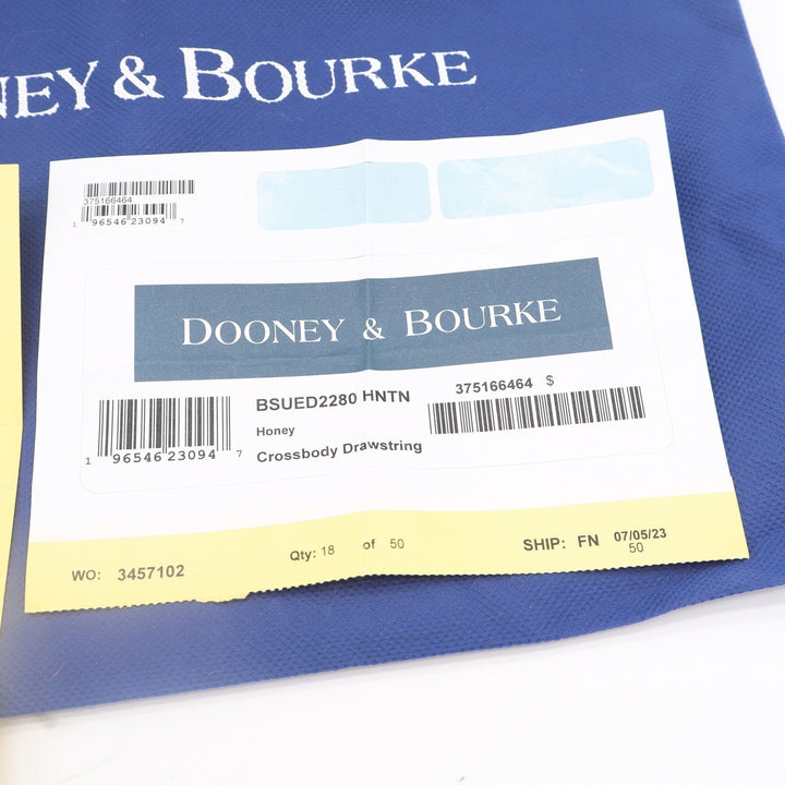 Dooney & Bourke Honey Suede Crossbody Drawstring Bucket Bag New