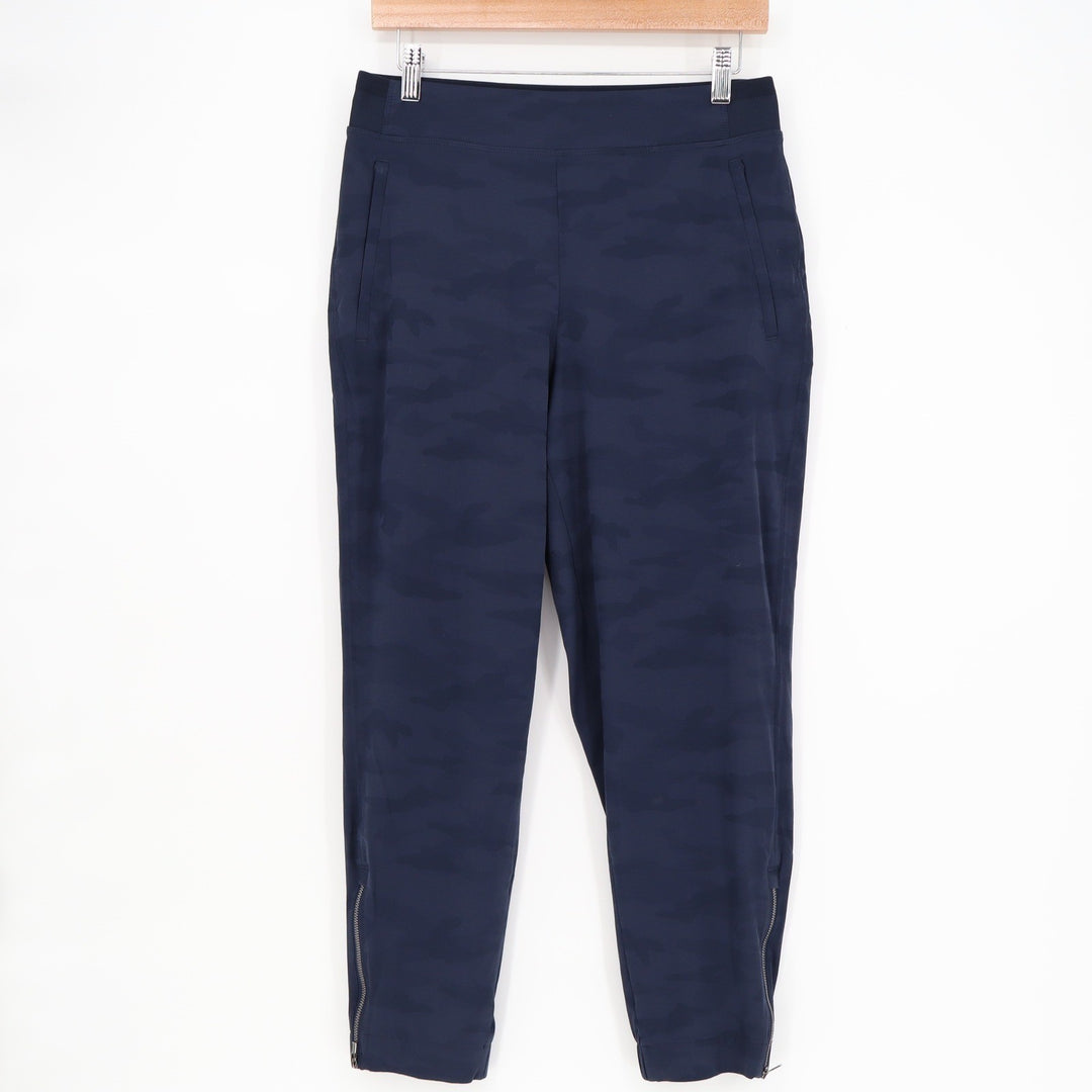 Athleta Venice Jogger Navy Blue Camo Ankle Zip Pants 6P Petite