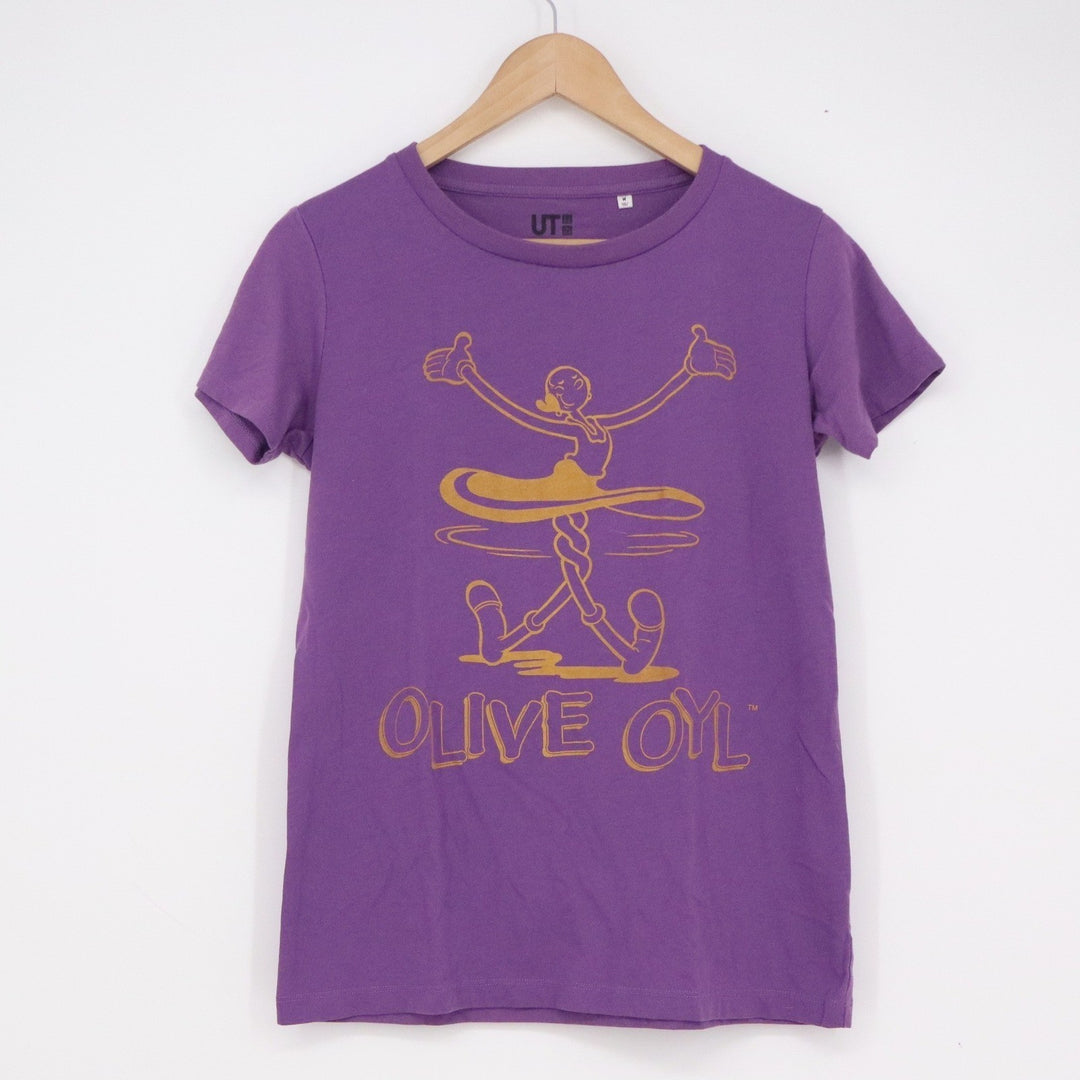 Uniqlo UT Popeye Olive Oyl Graphic T-Shirt Purple Womens Medium