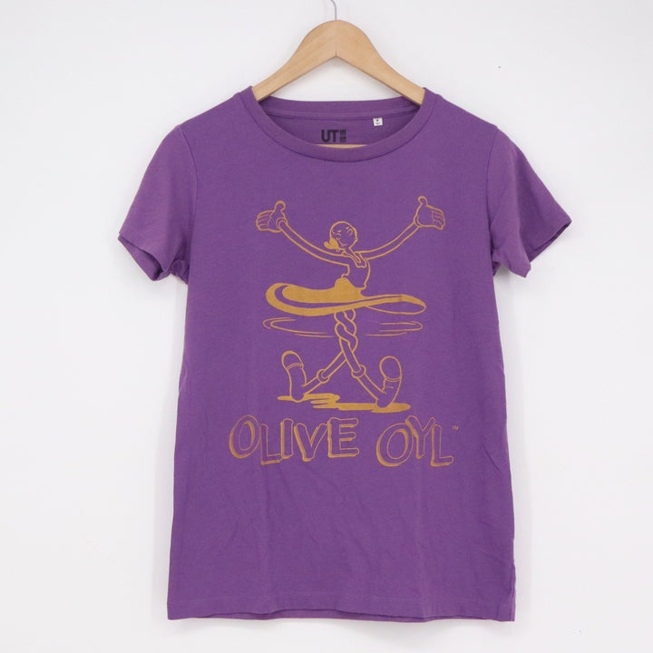 Uniqlo UT Popeye Olive Oyl Graphic T-Shirt Purple Womens Medium