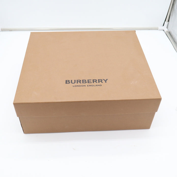 Burberry Pryle Leather House Check Ankle Boots Wheat Tan Block Heel EU 39