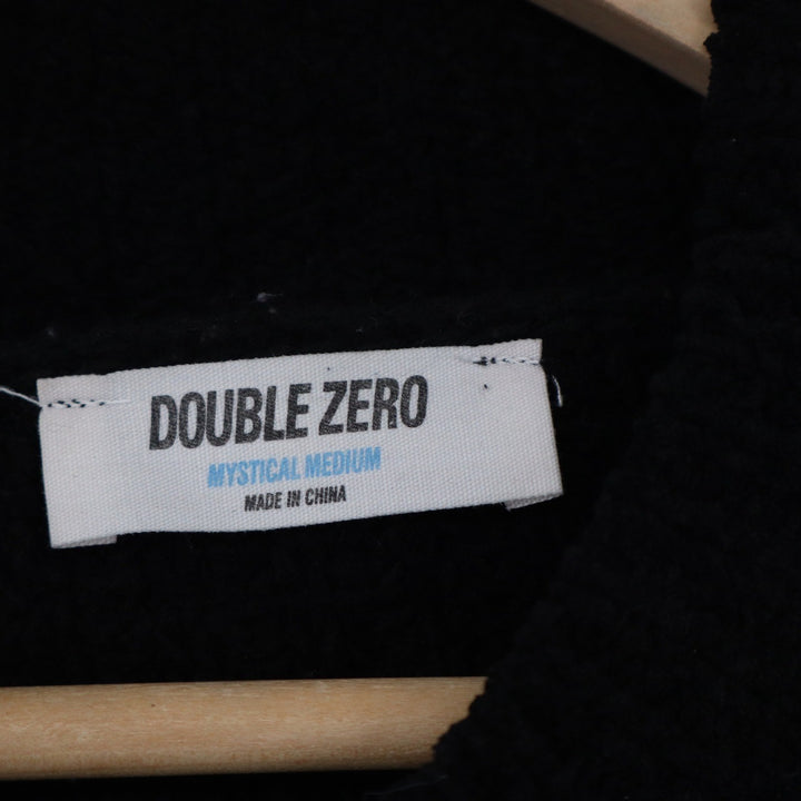 Double Zero Black Popcorn Knit Cropped Sweater Crew Neck DZ20H913 Medium