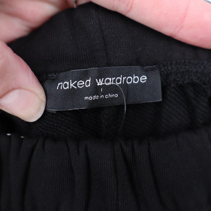 Naked Wardrobe Black Fleece Sweatshirt and Joggers Lounge Set Size L
