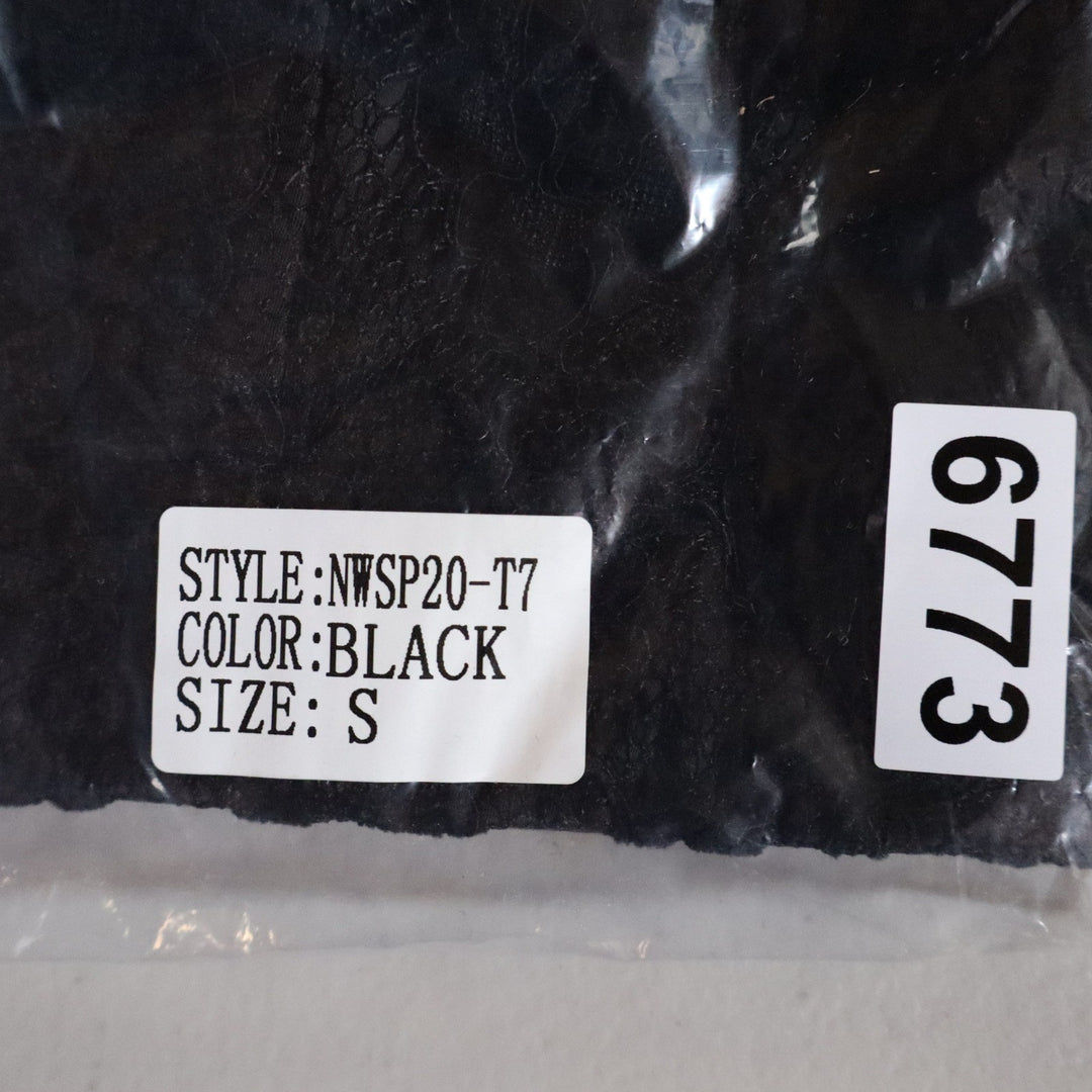 Naked Wardrobe Womens Black Lace Bustier Crop Top Sweetheart NWSP20-T7 Small