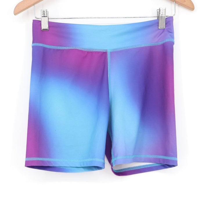 Amazon Essentials Girls XXL 14-16 Blue Purple Ombre Athletic Bike Shorts