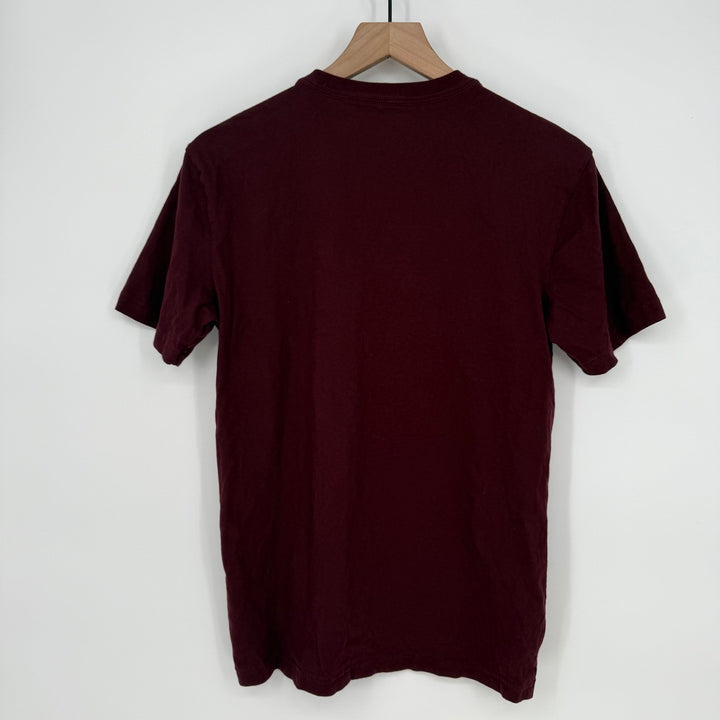 American Eagle Super Soft Burgundy Graphic Logo T-Shirt XS Short Sleeve Casual