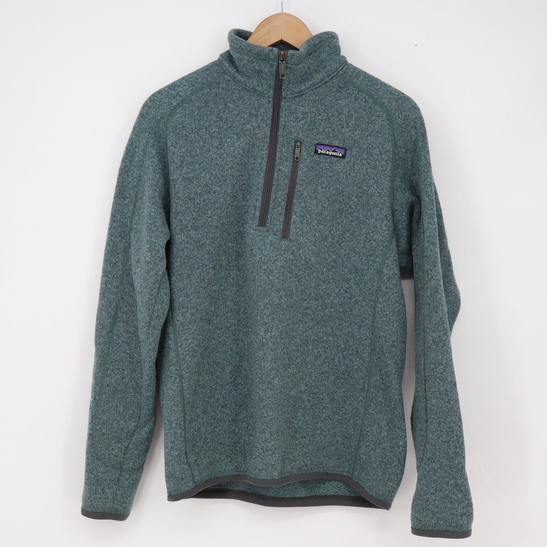 Patagonia Pullover Mens S Better Sweater Teal Heather 1/4 Zip Fleece Excellent