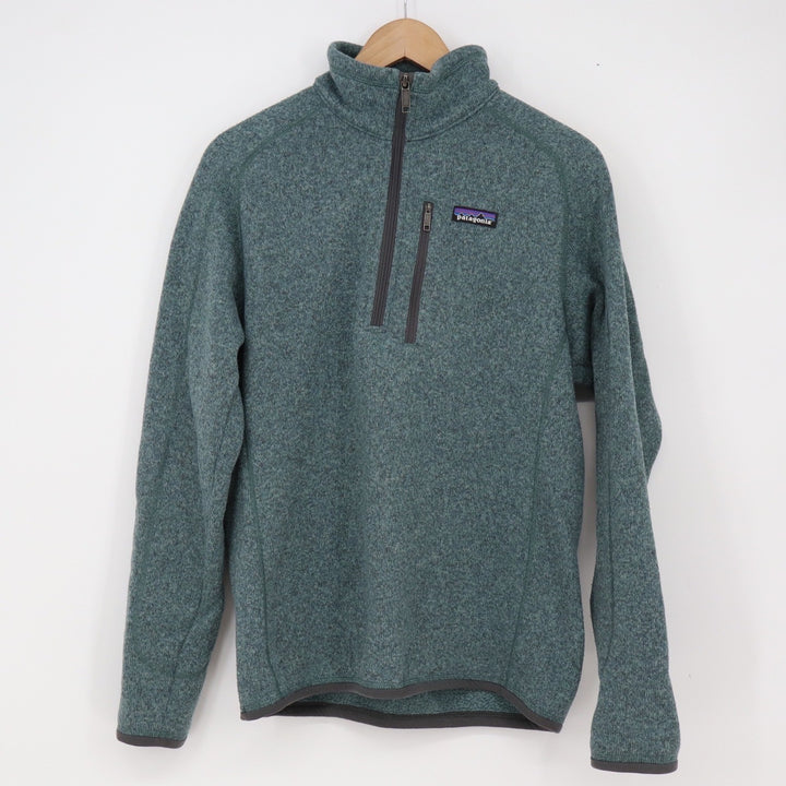 Patagonia Pullover Mens S Better Sweater Teal Heather 1/4 Zip Fleece Excellent