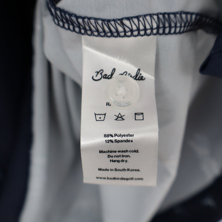 Bad Birdie Mens Yeehaw Core Polo Shirt Navy Blue Cowboy Print S