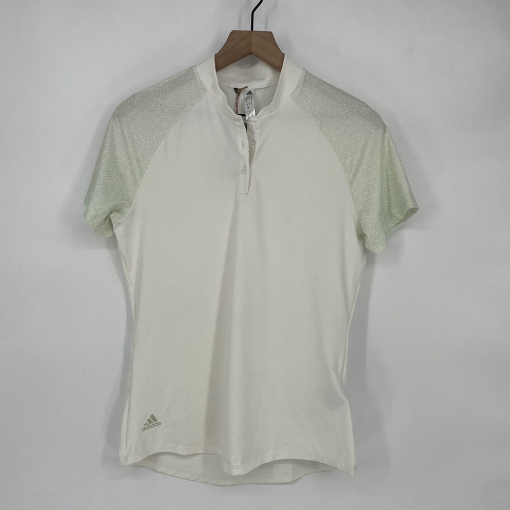 Adidas Womens Golf Polo Shirt White Short Sleeve W U365 C PRT SS HG4504 Sz S