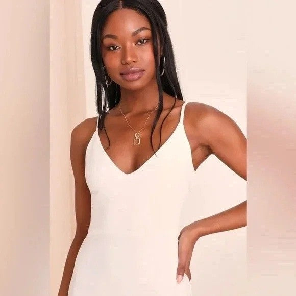 LulusInfinite Glory White Maxi Dress Size L