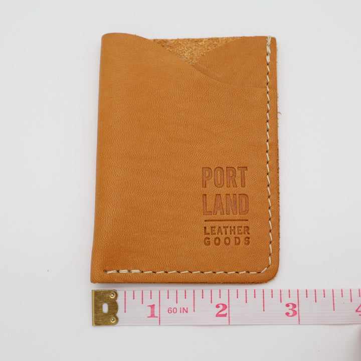 Portland Leather Goods Minimalist Womens Wallet Brown Leather Credit Card Slot