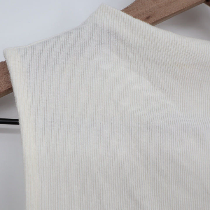 A New Days Tank Top Womens Large White Cotton Stretch Ribbed Knitted Pullover