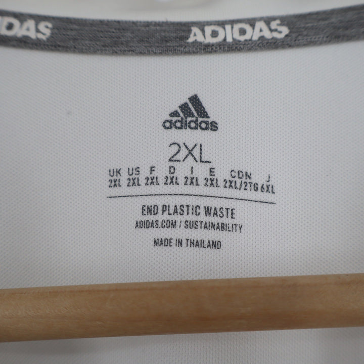 Adidas Mens Performance Polo Shirt White Recycled Polyester Size 2XL