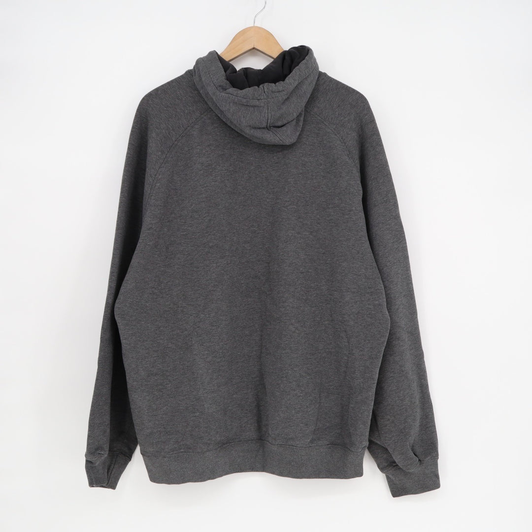 Nike Hoodie Mens XL Heather Gray Cotton Long Sleeve Kangaroo Pockets Pullover