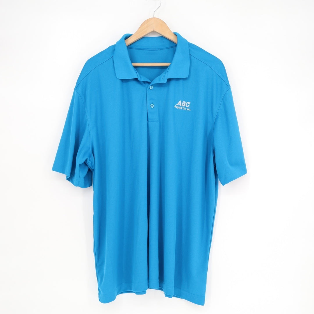 Vansport Polo Shirt Mens 2X Blue ABC Supply Co Short Sleeve Golf Tennis Pullover