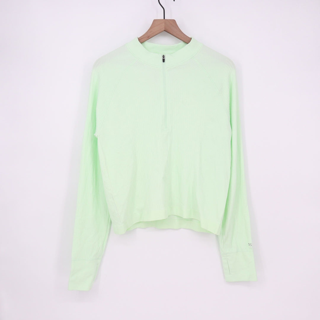 DSG Womens Momentum Seamless 1/4 Zip Pullover Seafoam Sage XXL