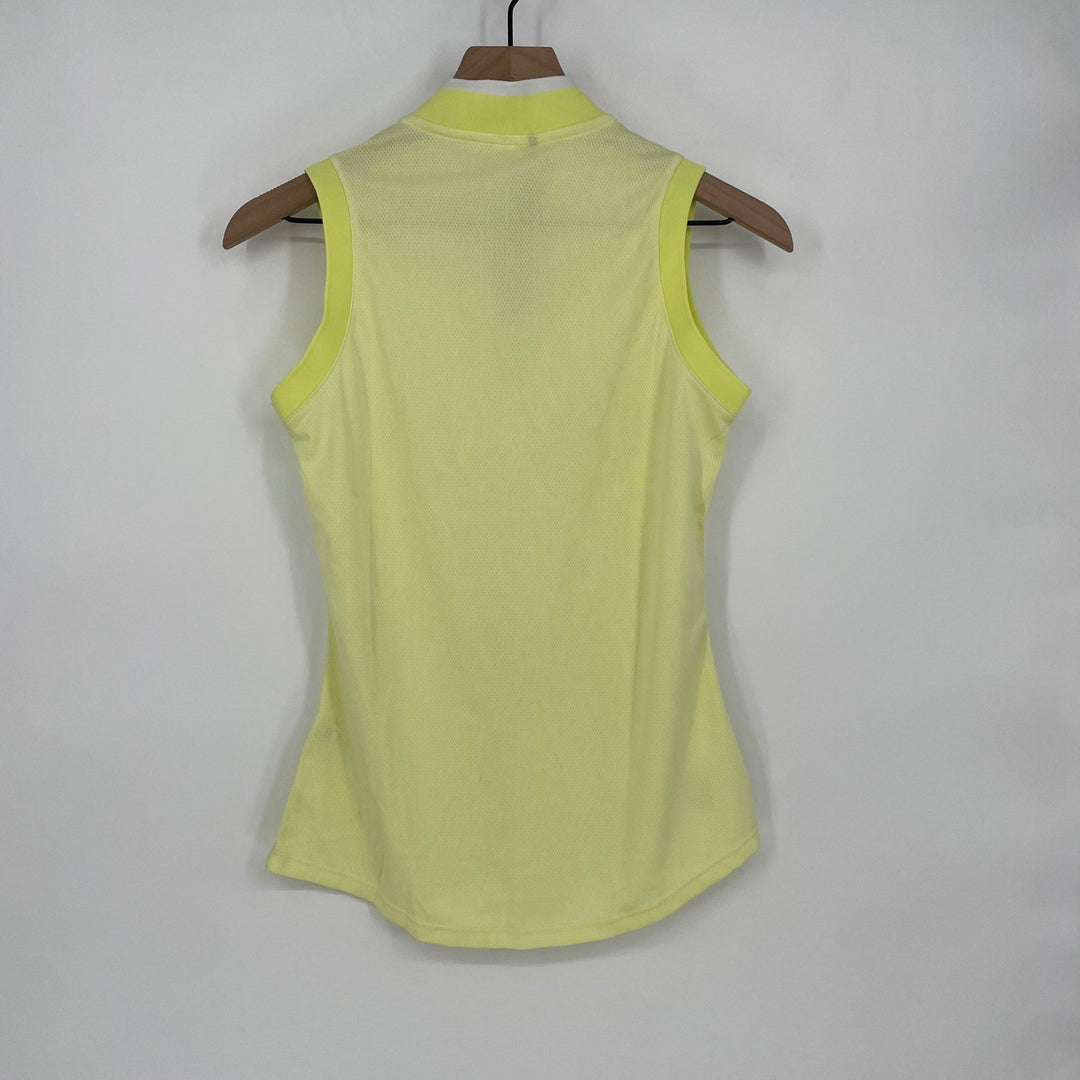 Adidas Primegreen Golf Polo Shirt Sleeveless Yellow Women's XS Pulse Yellow