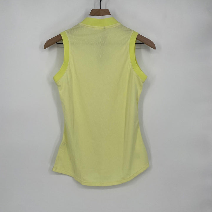 Adidas Primegreen Golf Polo Shirt Sleeveless Yellow Women's XS Pulse Yellow