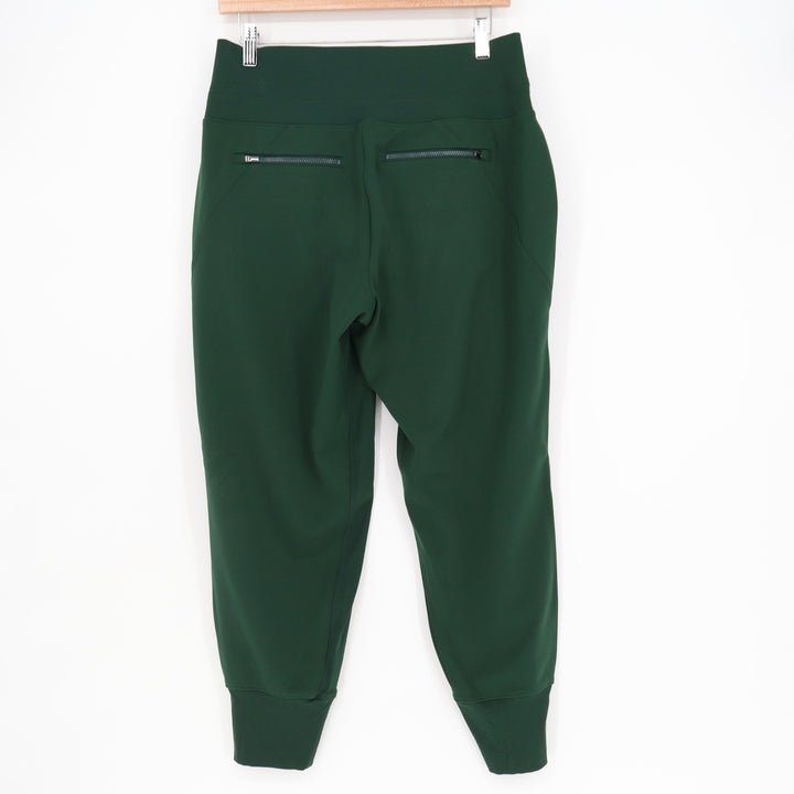 Athleta Venice Joggers Forest Green Petite Medium High Rise Ribbed Cuff Pants