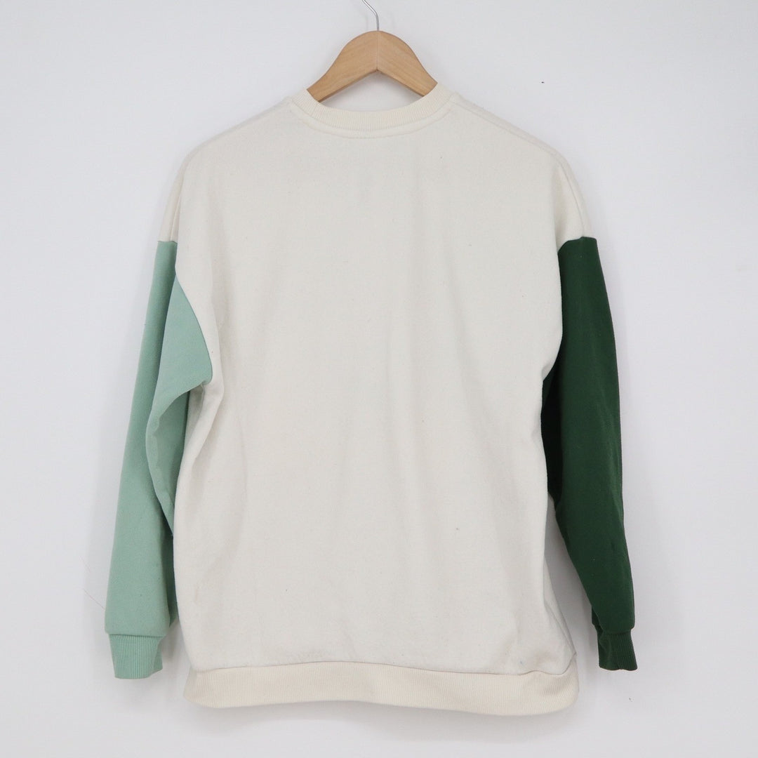 Isaac Morris Limited Big Sur Eagle Colorblock Sweatshirt Cream Green XS