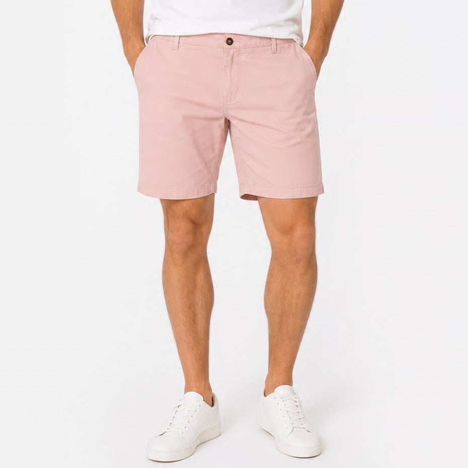 George Shorts Mens 38 Daylily Pink Flat Front Chino Stretch Excellent