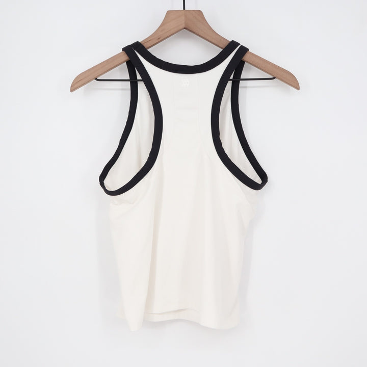All In Motion Cropped Tank Top Womens White Round Neck Yoga Running Activewear