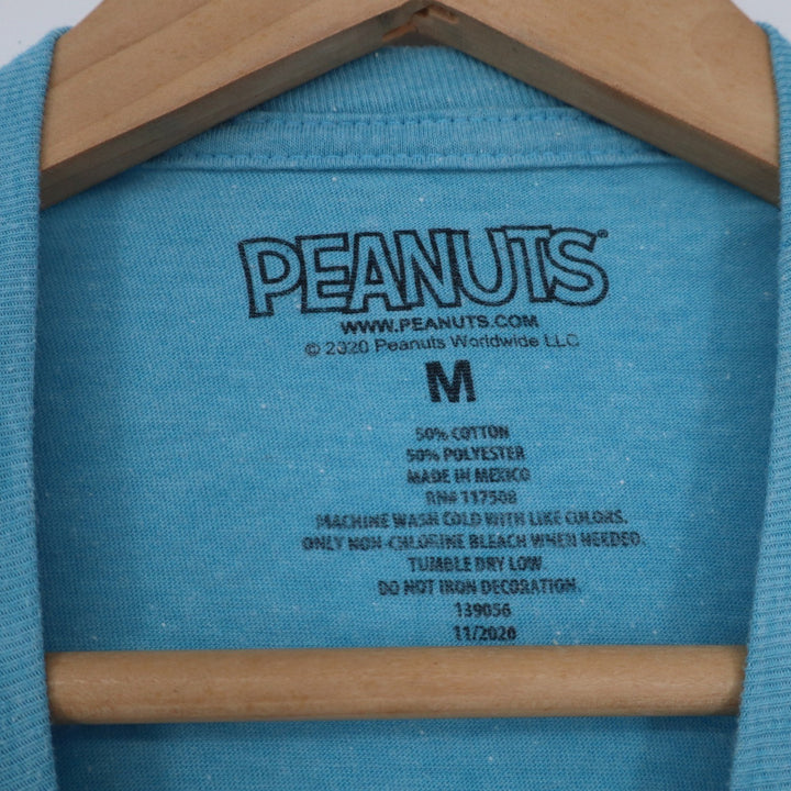 Peanuts Snoopy Nope Not Today Graphic T-Shirt Mens Medium Blue Heathered Tee