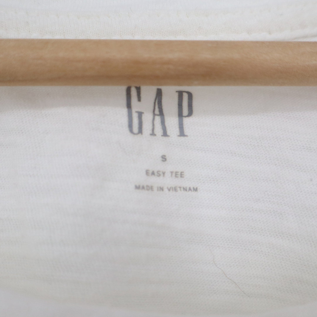 Gap Easy Tee Womens Small Cream Off White Cotton Slub Short Sleeve Boxy T-Shirt