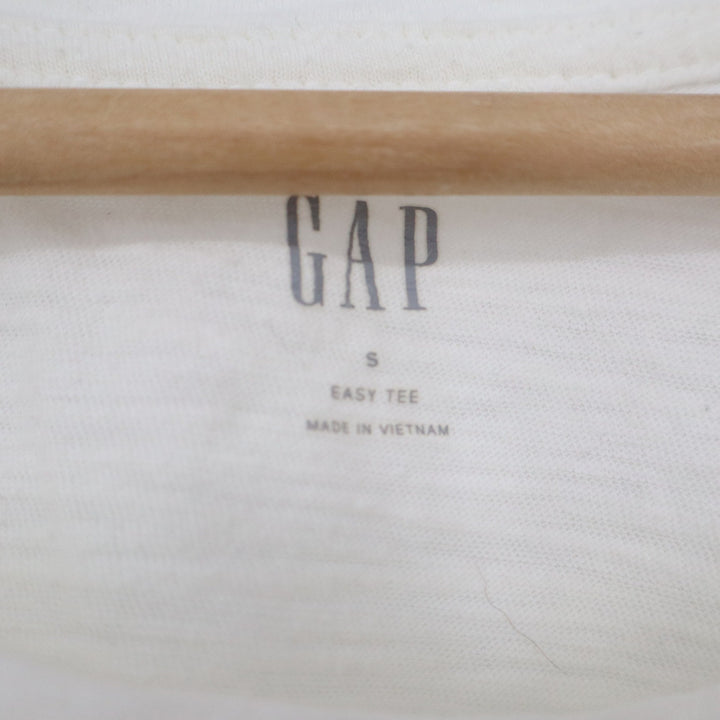 Gap Easy Tee Womens Small Cream Off White Cotton Slub Short Sleeve Boxy T-Shirt