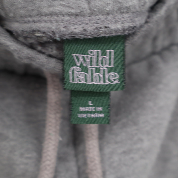 Wild Fable Heather Gray Jogger Sweatpants Large High Rise Fleece Drawstring L