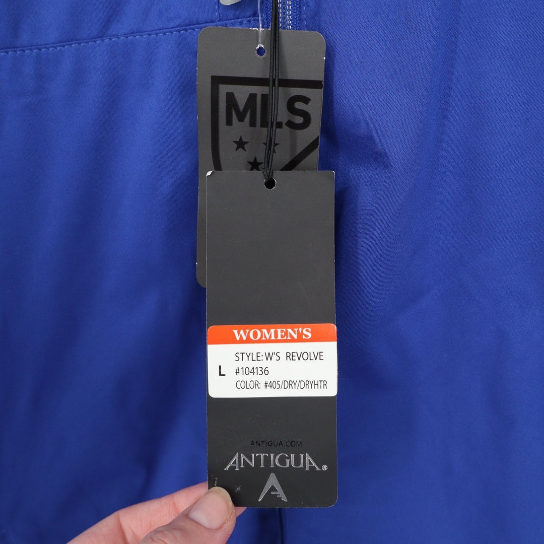 Antigua Real Salt Lake MLS Womens Revolve Full Zip Jacket Royal Blue Large NEW