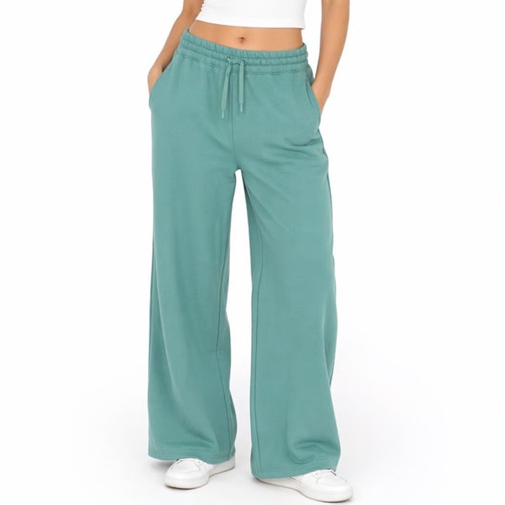 DSG So Soft Wide Leg Sweatpants Teal Green High Rise Lounge Pants Womens S NEW