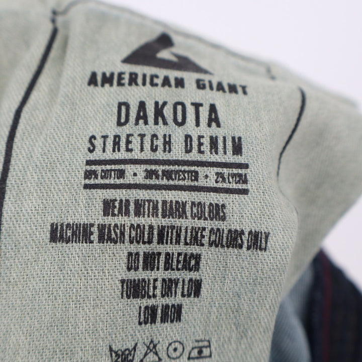 American Giant Dakota Jeans Mens 32x30 Blue Denim Cotton Stretch Straight Leg