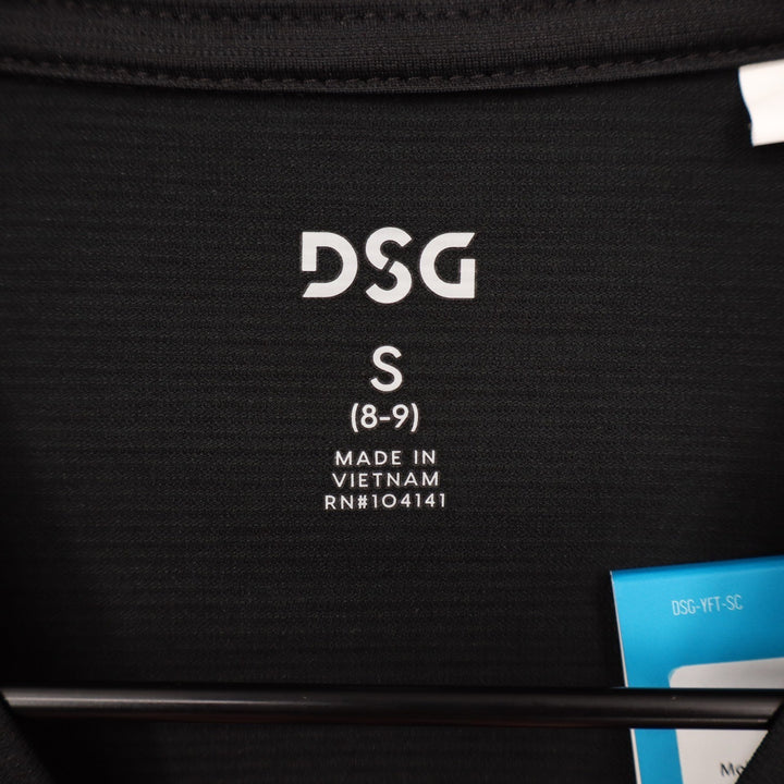 DSG Boys Movement Tee Pure Black Short Sleeve Performance Shirt Size S