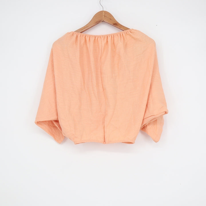 Unbranded Peach 2 Piece Set Batwing Crop Top & Ruched Maxi Skirt Size M