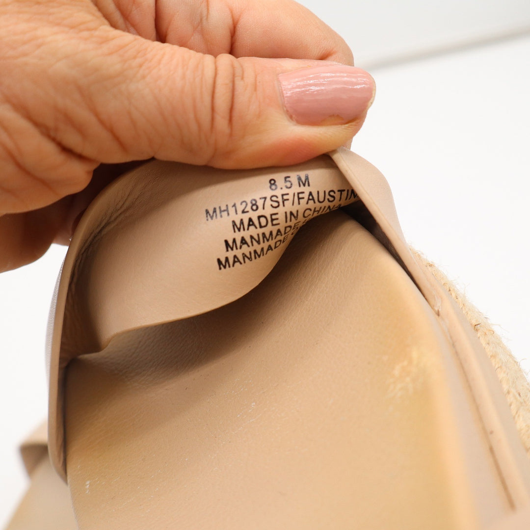 MIA Faustine Nude Beige Platform Espadrille Sandals Lug Sole Womens 8.5 M